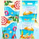 10 x Hxezoc 50 Pieces Summer Goodie Bags with Handles Plastic Beach Treat Candy Bags Pool Favors Bags for Hawaiian Luau Tropical Beach Party Decoration Supplies, 1 Count