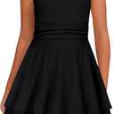 Tween Girls Sleeveless Summer Dress Kid Casual Beach Mini Loose Athletic Dresses 9-19 Years Old (Black)