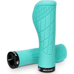 BUCKLOS Single Lock-on Bike Handlebar Grips - Mountain Bike MTB Ergonomic Anti-Slip Handle Grip - Bicycle Comfort Locking Handle Bar for BMX/Cruiser Bike/Scooter (7/8" Black)