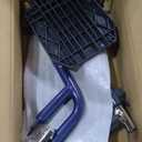 Medline Heavy Duty Transport Chair supports up to 500 lbs., Bariatric Transport Wheelchair, 22" x 18" seat, Blue Frame