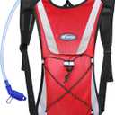 KUYOU Running Hydration Vest - Lightweight Insulated Hydration Backpack with 2L Water Bladder, Adjustable Chest Straps and Reflective Water Backpack for Trail Running Marathon Race Hiking Cycling (Red)