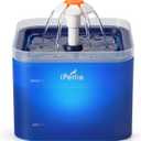 iPettie Neverland Cat Water Fountain with LED Light, 67oz/2.0L, Ultra Quiet Drinking Waterer, Automatic Filtered Water Dispenser, Water Purifier for Pets, Blue