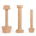 Cyimi 3 Pcs Wooden Tart Tamper Set, Double Side Pie Pastry Dough Tampers, DIY Cake Egg Tart Pan Mold Presser Baking tool for Mini Egg Tart Shells,Pastry, Cheesecake, Mini Pie and Dessert Baking