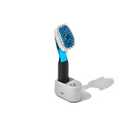 OXO Soap Dispensing Dish Brush Storage Set: Nylon Scrub Brush for Multi-Surface Cleaning, Black