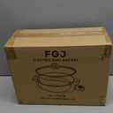 Hot Pot Electric Hot Pot with Divider, Large 6L Nonstick Dual-Sided Shabu Shabu Pot Dual-Flavor hotpot electric 1500W with Adjustable 5-Temperature Control Perfect for Family Dinners & Parties