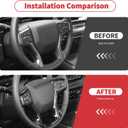 Linskip Steering Wheel Cover Trim Compatible with 2021-2026 Chevy Silverado 1500 2500HD 3500HD Blazer & 2021-2024 Suburban Tahoe, Interior Accessories Carbon Fiber Black