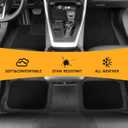 EKR All-Weather Universal Floor Mats,Thick Anti-Slip Car Carpet,4pcs | 0.5-in Ultra-Thick Plush Carpet,Anti-slip Heel for Drivers,Silent Comfort Rugs with Waterproof Layer(Black Plush Carpet)