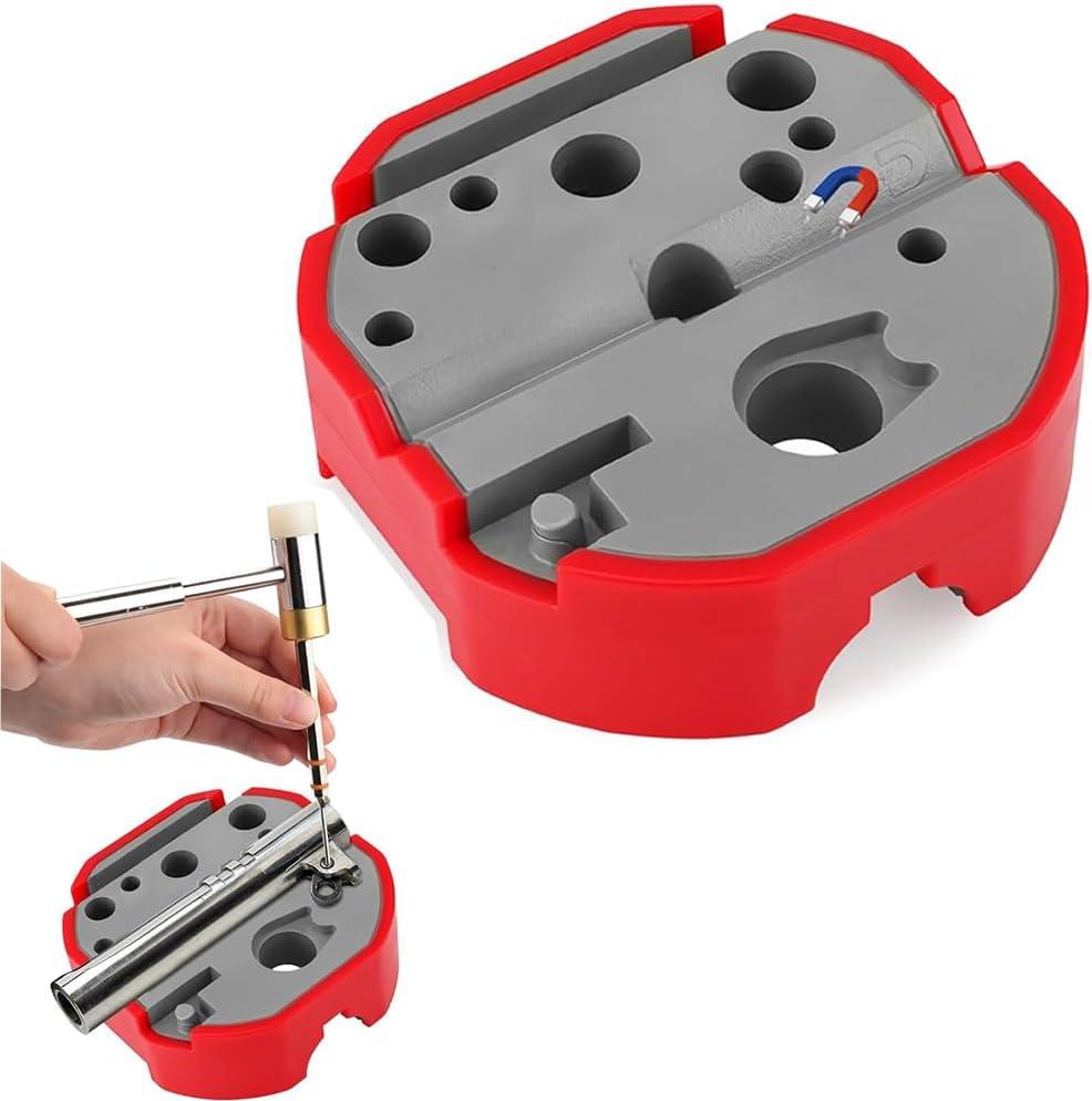 SEDY Universal Bench Block with Non-Marring, Magnetic Bench Block Armorers with Multi-Hole Slip-Resistant for Maintenance