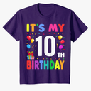 Kids It's My 10th Birthday 10 Ten Happy Birthday Boys or Girls T-Shirt L