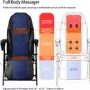 Foldable Electric Massage Chair with Heat, Shiatsu, Kneading, Vibration, Full Body Relaxation, Adjustable Backrest & Neck Height,for Dad Mom Women Men