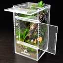 MYGIIKAKA Jumping Spider Enclosure Accessories, Tarantula Spider Box, Bug Cage, Praying Mantis Habitat Enclosure, Snail Insect Terrarium, Caterpillar Habitat (3x3x6 inch)