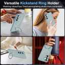 Magnetic Stand for Samsung Galaxy S25 Plus Case [Military Grade Drop Protection] with Kickstand, Matte Translucent Slim Case for S25 Plus 6.7", Green