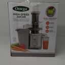 Omega Centrifugal Juicer with Extra Large Chute High Speed Extractor For Fruits and Vegetables, Features 2 Speeds Stainless Steel Filter and Large Pulp Container, 1000-Watts, Silver