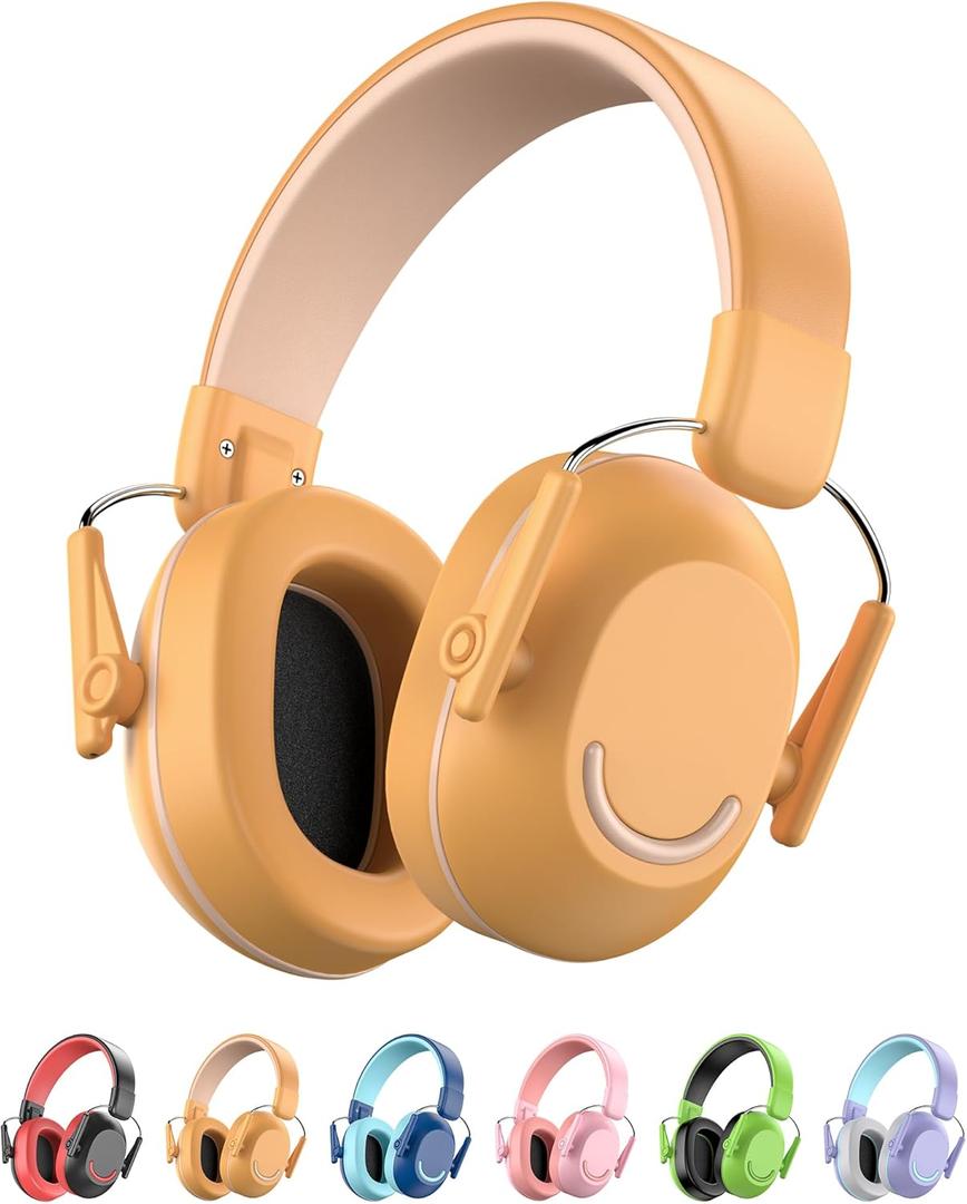 Link Dream Ear Protection Ear Muffs for Kids Toddler Noise Cancelling Reduction SNR 30dB for Show, Concert, Events, Fireworks (Orange)