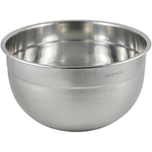 Tovolo Stainless Steel Mixing Bowls, 5.5 Qt - Metal Nesting Mixing Bowl with Rounded Lip for Easy Pour & Minimal Mess - Large & Small Dishwasher Safe Kitchen Supplies for Prep & Cooking