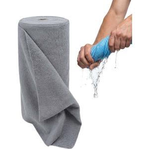 Reusable Microfiber Cleaning Cloth Roll, 2026 New Tear Away Towels, Ultra Absorbent Cloth, Lint Free Microfiber Cloth for Auto Detailing, Multipurpose Cleaning Cloth for Home and Kitchen (Gray*20)