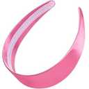 WantGor 1.6 Inch Wide Headbands Silk Satin Plain Headband for Women, Non Slip Solid Hair Bands Hair Accessories Cosplay DIY Holiday Head Band 
(Rose Red, Large)