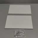 Danpoo White Floating Shelves for Wall Storage, Metal Wall Shelves for Bedroom, Living Room, Kitchen, Small Bathroom Shelves Wall Mount, 8" Mini Display Shelf for Collectibles(2 PCS)