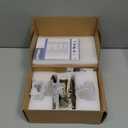 Glass Door Knobs Interior, Vintage Style Privacy Crystal Door Knobs with Lock, Antique Brass Door Knobs for Bedroom Bathroom, Push Pin Button Inside Lock, 1 Pack