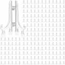 Patelai 100 Pcs Mini Easel Stands 3 Inch Plastic Plate Stand Holder Display Picture Easel for Display Picture Frame Collectibles Desktop Weddings Party Home Decoration (Clear)