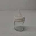 Numvim Natural Glass Baby Bottle Gentle & Extra Slow Flow, Newborn Breastfeeding Bottle with Anti Colic Nipple for 0 Months Babies, Includes S Nipples, (5Oz, 1 Packs)