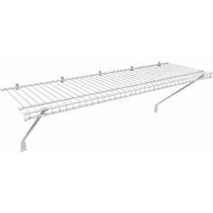 ClosetMaid Wire Shelf Kit with Hardware, 3 Ft. Wide, For Pantry, Closet, Laundry, Utility Storage, White Vinyl Finish