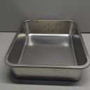 2 Pack Stainless Steel Cat Litter BoxSmall Stainless Steel,Large Metal Cat Litter Box-Easy to Clean.(17.5" L x 13.6" W x 4.1" H).