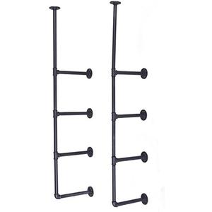Amazon.com: Topower Industrial Country Style Decorative Pipe Wooden Wall ShelvesRustic DIY Ceiling Pipe Shelf Wall Vintage Hung Bracket Industrial Shelves (Black) : Tools & Home Improvement