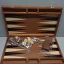 ropoda Sapele Wood Backgammon Board Game Set (18 Inches) for Adults and Kids - Classic Board Strategy Game - Portable and Travel Backgammon Set with Wooden Playing Pieces and Accessories, 12.5 Inches X 20 Inches X 0.1 Inches