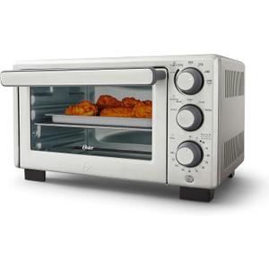 Oster Compact Countertop Oven With Air Fryer, Stainless Steel