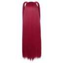 VGbeaty Adult Women Long Straight Pink Wig with 2 Ponytails Cartoon Role Funny Bangs Wig Heat Resistant Synthetic Fiber Soft Durable Breathable Cap for Halloween Costume Fancy Party