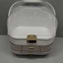 Makeup Organizer Countertop, Skincare Holder Bathroom Counter Organizer, Storage Box Cosmetic Display Cases, Teen Girl Gifts Make up Organizers for Vanity, Dresser (Rose Gold)