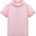 CUNYI Boys' Cotton Pique Polo Shirts Uniform Short Sleeve Tops,0/56
