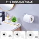 Toilet Paper Holder Wall Mount, Toilet Paper Storage Metal, Adhesive Rustproof Toilet Paper Roll Holder Wall Mounted, Large Roll Hanging Holder for Bathroom, Kitchen, Washroom RV (Silver)
