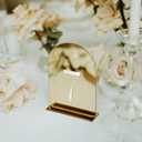 JINMURY Gold Mirror Arch Table Numbers for Wedding, 20 Pack 5x7" Gold Mirror Arch Acrylic Signs with Stand Acrylic Table Numbers 1-20, Perfect for Wedding Reception