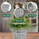 vensovo 3 Inch Metal Rustic Flower Pots - 9 Pcs Small Galvanized Planters with Drainage Hole and Rubber Plug, Rustproof Tin Bucket Plant Pot Indoor Farmhouse Vintage Style for Decor, Silver