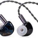 Linsoul Kiwi Ears Cadenza 10mm Beryllium Dynamic Driver IEM 3D Printed with Detachable Interchangeable Plug 0.78 2pin 3.5mm IEM Cable for Musician Audiophile (Blue)