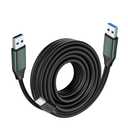 Kumiho 30Ft USB 3.0 Cable Male to Male Type A to A Cable for Data Transfer, Hard Drive Enclosures, Laptop Cooler, DVD Player, USB Hub