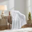 White Squares Blanket Cover White