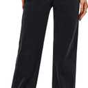Tsher Womens High Waisted Jeans Stretchy Straight Leg Loose Fit Denim Pants Lightweight Tummy Control Trendy Jeans for Women (Black) Size: 2
