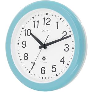 OCEST 12 Inch Sealed Indoor Outdoor Clock Waterproof, Silent Battery Operated Wall Clocks Decor for Patio Pool Porch Garden (Blue)
