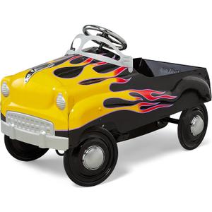 Kid Trax Street Rod Pedal Car, Indoor/Outdoor Toys for Toddlers Ages 3–5, Classic Design Ride On Car, Kid Cars to Drive, Ride On Toy, Toddler Boy Toys, Durable Steel Cars for Kids, Max Weight of 60lbs, Large