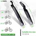 RBRL Bike Fender Adjustable Mudguard, Thicken and Widen Universal 24-29 inch Bicycle Fenders, Bike fenders for Ebike/Mountain Bike, Against Splashing Water and Dust