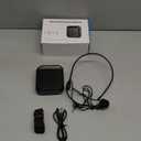 Portable Voice Amplifier for Teachers, 2200mAh Rechargeable Personal Amplifier Mic PA System Headset Microphone with Speaker for Teachers, Training, Meeting, Tour Guide, Yoga, Classroom (Black)