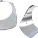 HECASA Pair Headlight Bezel Compatible with 1978-1981 Chevy Chevrolet Camaro Z28 Headlamp Trim Driver Passenger Side Chrome Silver ABS Plastic