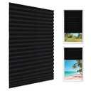 FIEKKRNR Pleated Blinds Adhesive No Drill Adjustable Height with Clips Cordless Full Blackout Window Shades for Bedroom Windows Renters Temporary Use Curtain Adhesive Type_Rectangular_35"W x 71"H_6Pcs