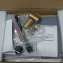 Gold Metallic Glossy Mirror Small White Board with Nail Support, Mini Desktop Glass Whiteboard, Desk White Board Dry Erase with Accessories, Stenography Artifact for Office Homeschooling Dcor, 8x6''