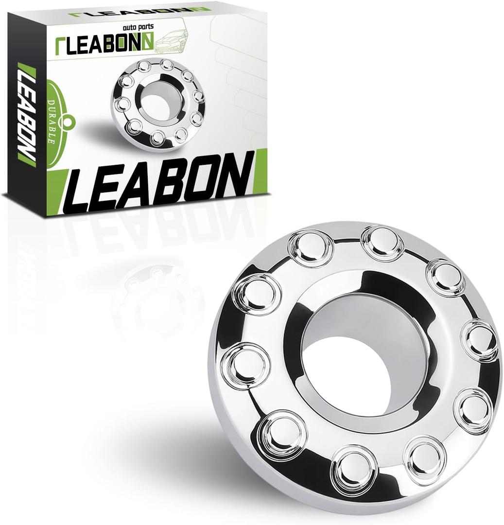 Front 10 Lug Chrome Wheel Center Hub Cap Compatible with Ford F450 F550 Super Duty 20052017, 19.5 Inch 4WD Front Wheel Center Cap, Replaces 5C3Z1130NA