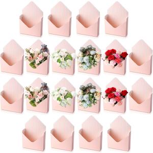 Geyee 20 Pcs Mother's Day Florist Bouquet Envelope Boxes Pink Flower Bouquet Packaging Gift Paper Wrapping Flower Bags for Arrangements Mother's Day Wedding Party Birthday, 9.3 x 3 x 13.8''