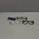 IBOANN Chic & Comfy Blue Light Glasses for Women - 3-Pack Round Frames, Screen-Ready Style with UV Protection Coating (*A1 Light Black & Leopard & Transparent)